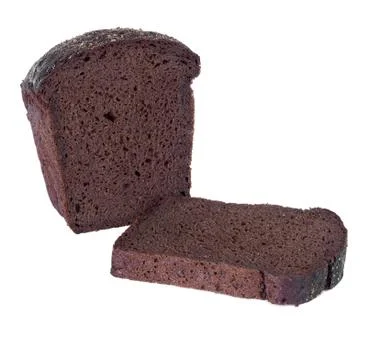 Black rye bread isolated on a white background Stock Photos