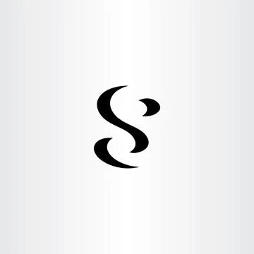 Black s letter logotype vector logo sign icon Stock-Illustration