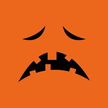 Black Sad Face Stock Illustration