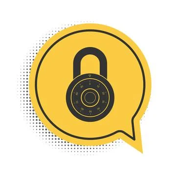Black Safe combination lock wheel icon isolated on white background. Combination 스톡 일러스트