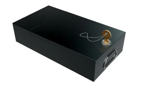 Black Safe Deposit Box イラスト素材