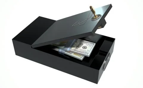 Black Safe Deposit Box イラスト素材
