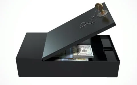 Black Safe Deposit Box Stock Illustration