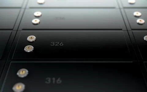 Black Safe Deposit Box Wall Stock Illustration