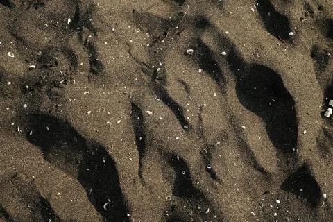 Black sand. Background. 스톡 사진