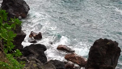 Black sand beach 2 Stock Footage 115377324