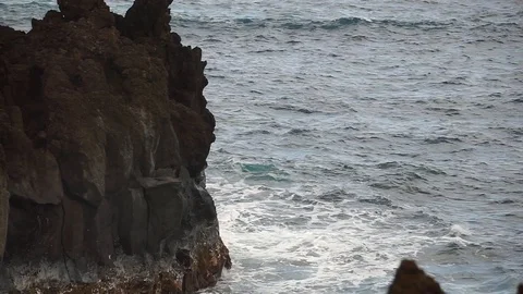 Black sand beach 7 Stock Footage 115377751
