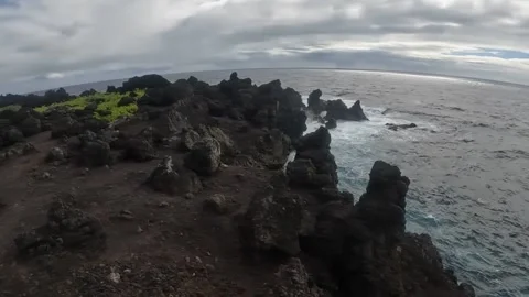 Black sand beach Video stock 218221102