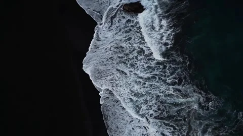 Black sand beach Stock Footage 297714025