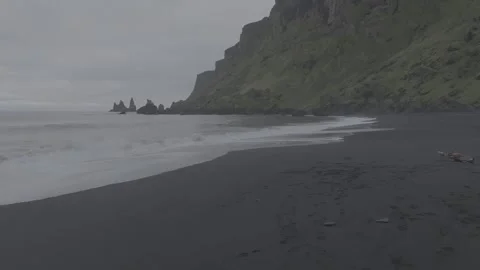 BLACK SAND BEACH Video stock 328152249
