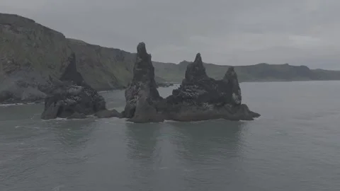 BLACK SAND BEACH Video stock 328152251