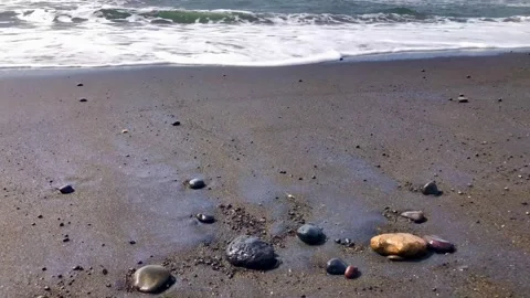 Black Sand Beach Stock Footage 329460279