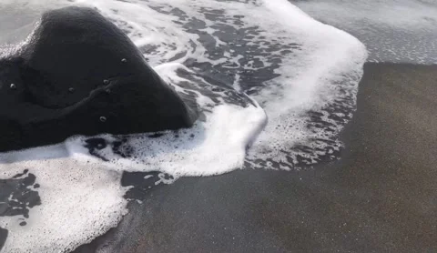 Black Sand Beach Stock Footage 329460392