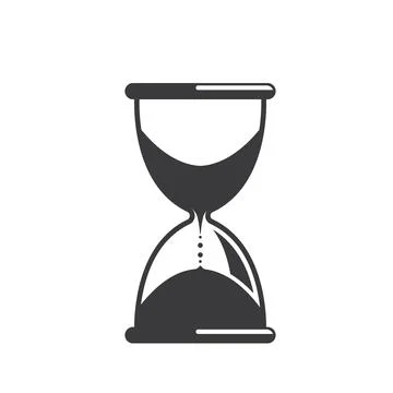 Black sand clock vector icon element concept design template Stockillustratie