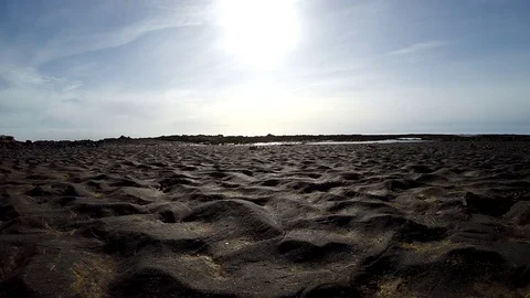 Black Sand Dunes In Eyrarbakki south coast. Iceland Stock Footage 118317188