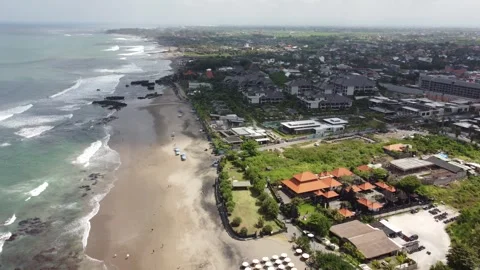 Black Sand Serenity - Exploring Canggu's Tranquil Beaches Stock Footage 248183773