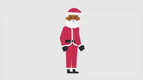Black Santa Claus Dizzy Stock Footage 205034843