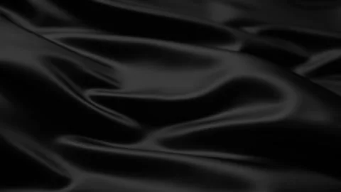 Black satin fabric waves with glossy highlights, abstract seamless loop video ba Stock-Footage 341376775