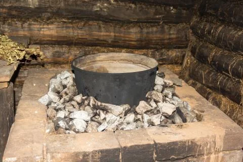 Black sauna. Stock Photos