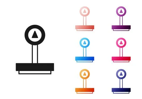 Black Scale icon isolated on white background. Logistic and delivery. Weight of イラスト素材