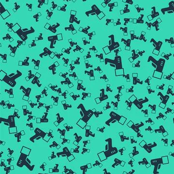 Black Scanner scanning bar code icon isolated seamless pattern on green Stock Illustration