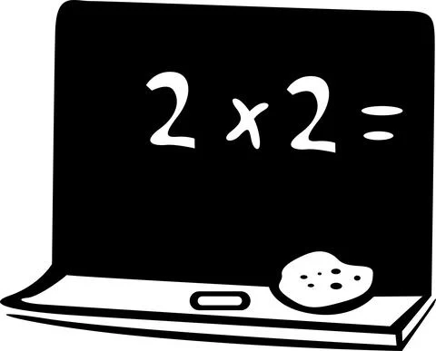 Black school blackboard in the classroom 库存插图