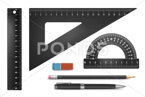 Black school equipment Stock Illustration