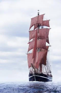 Black schooner Stock Photos