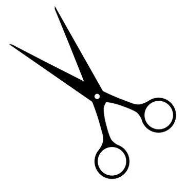 Black scissors icon Stock Illustration