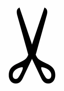 Black scissors icon Stock Illustration
