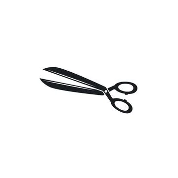 Black scissors icon vector element design template Stock Illustration