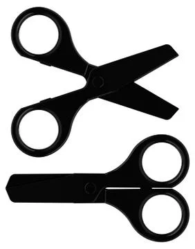 The black scissors Stock Illustration