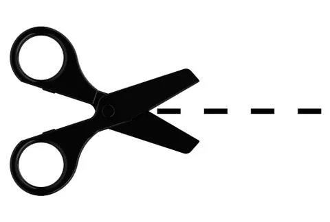 Black scissors Stock Illustration