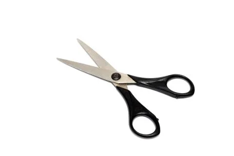 Black scissors, isolate on a white background Foto stock