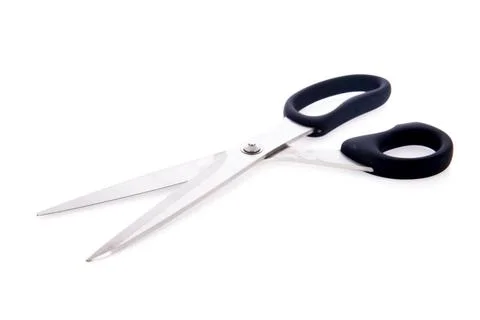 Black scissors isolated over white background Closed black scissors isolat... Stock Photos