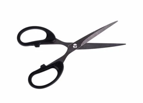 Black scissors isolated on white background Fotos Stock
