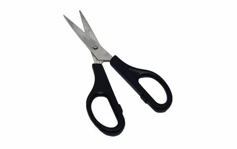 Black scissors isolated on white background with clipping path. Stock Photos