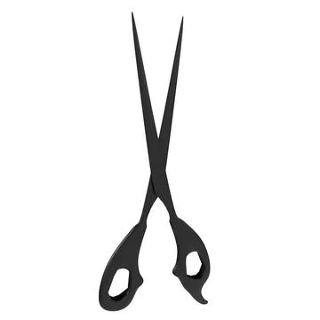 Black Scissors isolated on white background Stock Photos