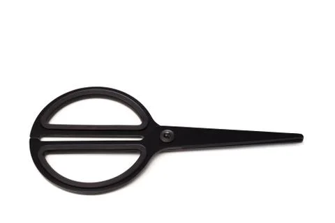 Black scissors isolated on white Stock Photos