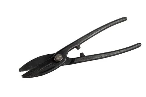 Black scissors on metal Stock Photos