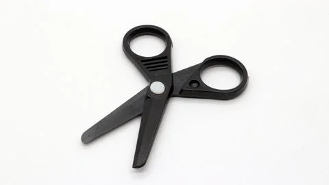 Black scissors with a small size Stock Photos