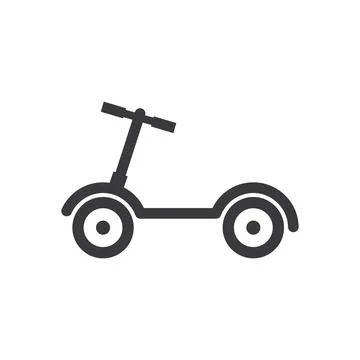 Black scooter icon vector element design Stock Illustration