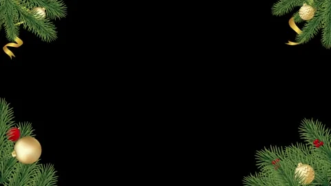 Black screen christmas element aniamation scene web banner seamless looping .. Stock Footage 322570307