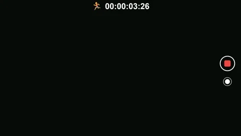 A black screen with clock on it and an image of background the time displayed Video stock 346172466