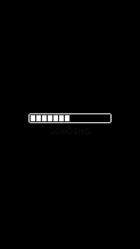 Black screen Loading bar downloading bar loading screen pixelated progress .. Video stock 280850000