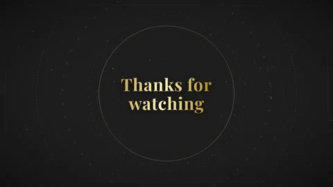 Black screen with thanks message. Video stock 337010137