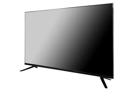 Black screen of TV set Stock Photos