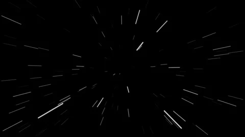 Black Screen Warp Speed Hyperspace VFX | Light Speed Space Tunnel Overlay Stock Footage 344973892