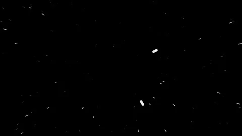 Black Screen Warp Speed Hyperspace VFX | Light Speed Space Tunnel Overlay Stock Footage 344973895