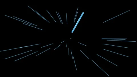 Black Screen Warp Speed Hyperspace VFX | Light Speed Space Tunnel Overlay Stock Footage 344973928